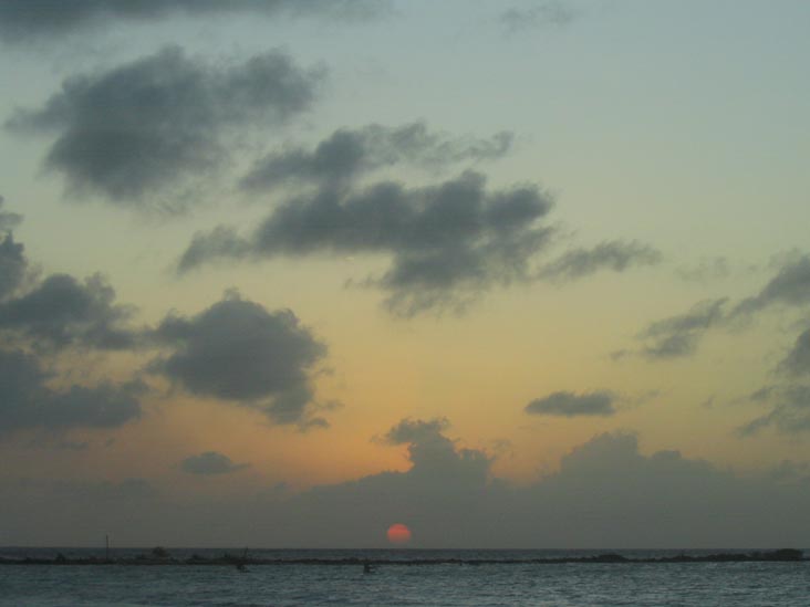 Sunset From Coral Reef Beach, Savaneta, Aruba, February 10, 2008, 6:43 p.m.