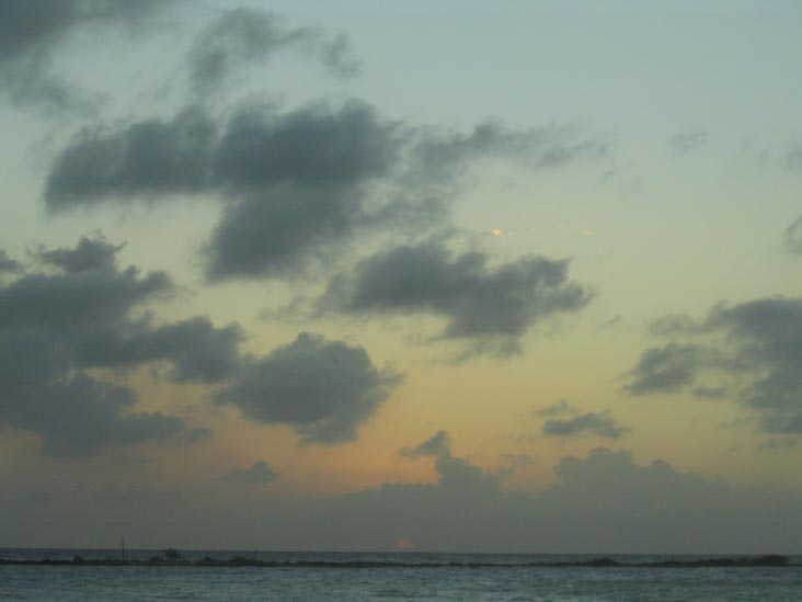 Sunset From Coral Reef Beach, Savaneta, Aruba, February 10, 2008, 6:44 p.m.