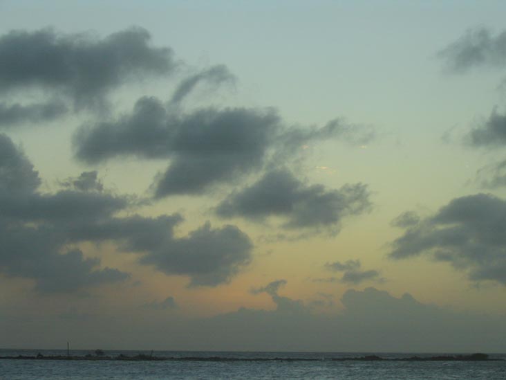 Sunset From Coral Reef Beach, Savaneta, Aruba, February 10, 2008, 6:45 p.m.