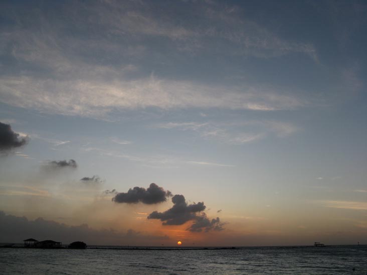Sunset From Coral Reef Beach, Savaneta, Aruba, February 12, 2009, 6:42 p.m.