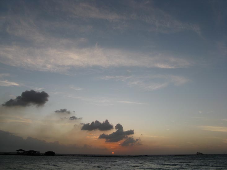 Sunset From Coral Reef Beach, Savaneta, Aruba, February 12, 2009, 6:42 p.m.