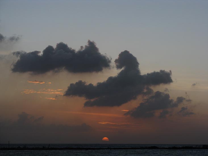 Sunset From Coral Reef Beach, Savaneta, Aruba, February 12, 2009, 6:43 p.m.