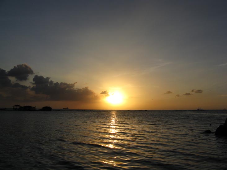 Sunset From Coral Reef Beach, Savaneta, Aruba, February 13, 2009, 6:32 p.m.