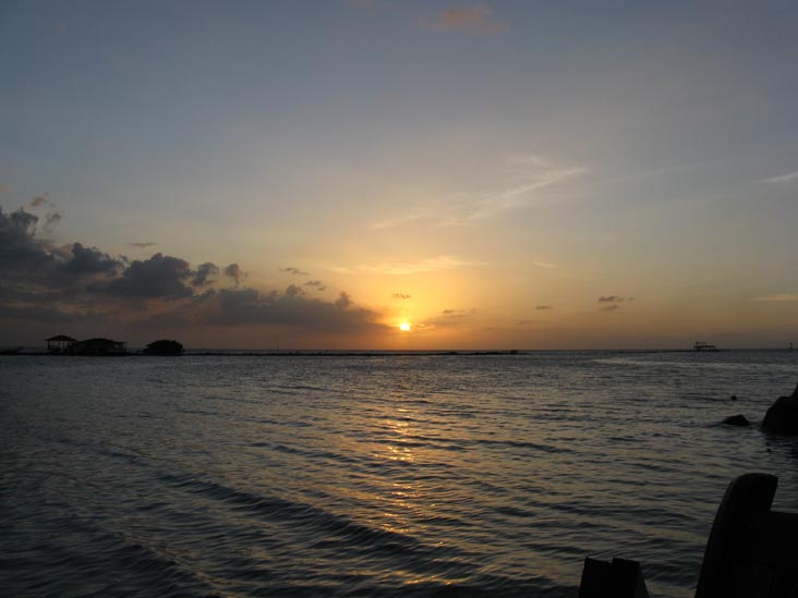 Sunset From Coral Reef Beach, Savaneta, Aruba, February 13, 2009, 6:37 p.m.