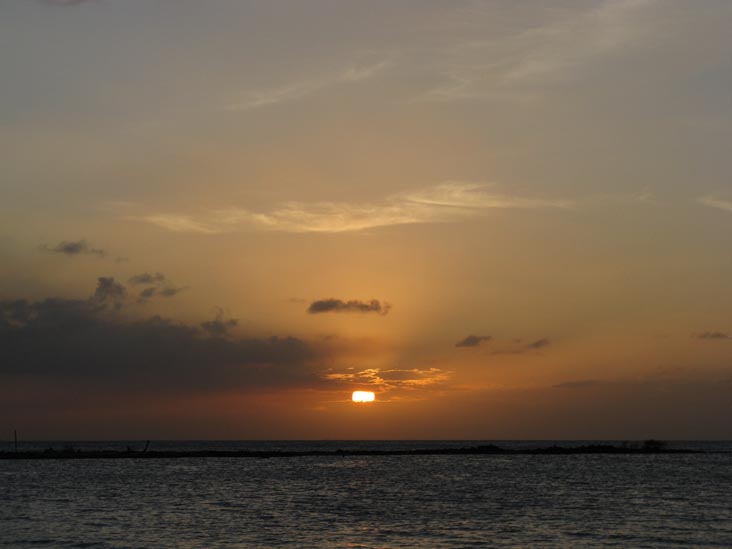 Sunset From Coral Reef Beach, Savaneta, Aruba, February 13, 2009, 6:39 p.m.