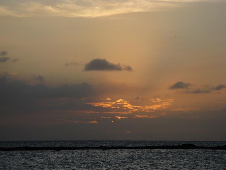 Sunset From Coral Reef Beach, Savaneta, Aruba, February 13, 2009, 6:41 p.m.