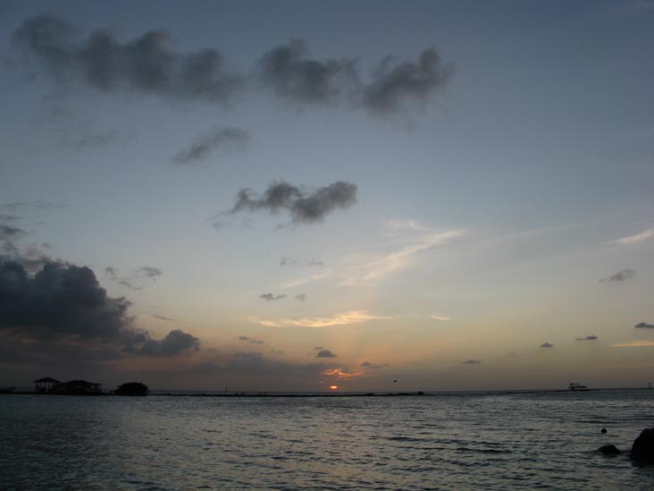 Sunset From Coral Reef Beach, Savaneta, Aruba, February 13, 2009, 6:42 p.m.
