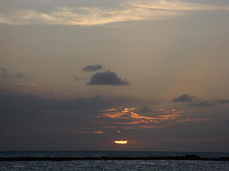 Sunset From Coral Reef Beach, Savaneta, Aruba, February 13, 2009, 6:42 p.m.