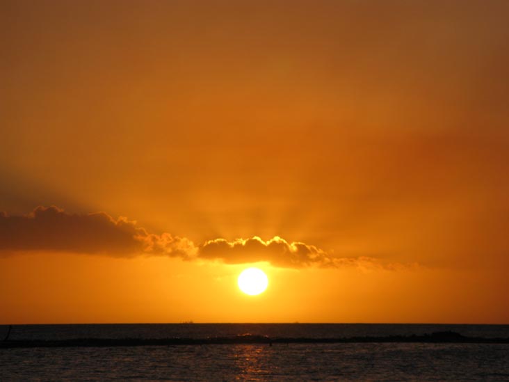 Sunset From Coral Reef Beach, Savaneta, Aruba, February 14, 2009, 6:41 p.m.