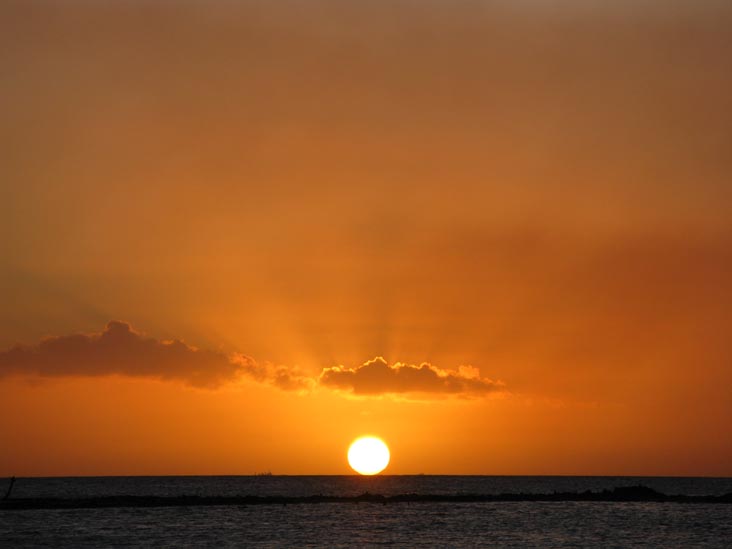 Sunset From Coral Reef Beach, Savaneta, Aruba, February 14, 2009, 6:43 p.m.