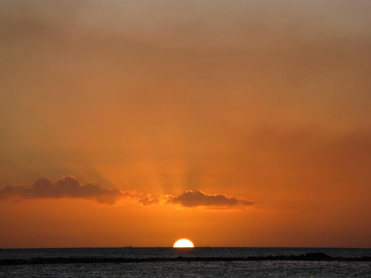 Sunset From Coral Reef Beach, Savaneta, Aruba, February 14, 2009, 6:45 p.m.