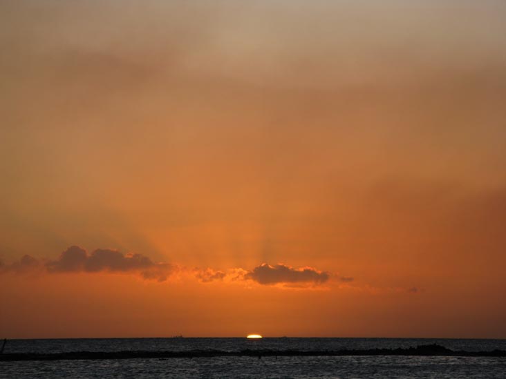 Sunset From Coral Reef Beach, Savaneta, Aruba, February 14, 2009, 6:46 p.m.