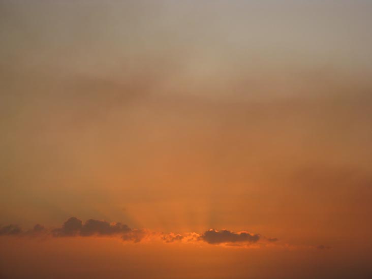 Sunset From Coral Reef Beach, Savaneta, Aruba, February 14, 2009, 6:46 p.m.
