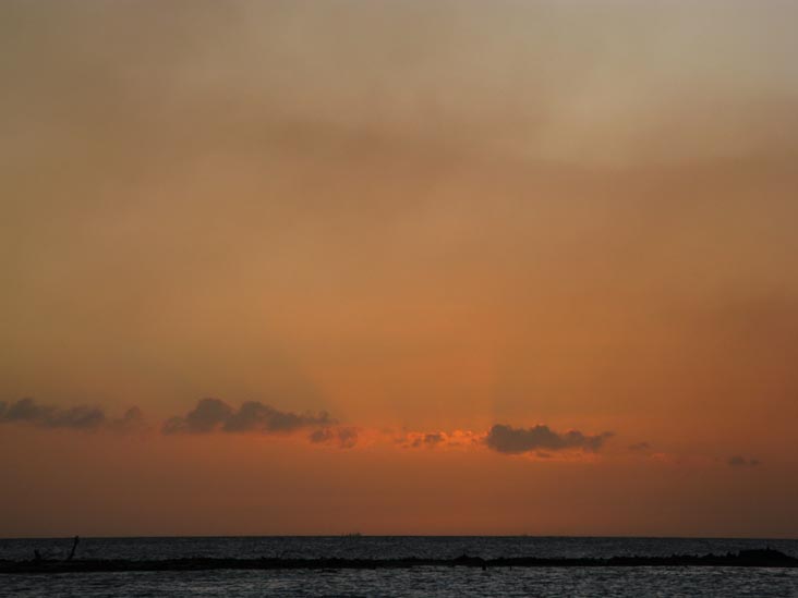 Sunset From Coral Reef Beach, Savaneta, Aruba, February 14, 2009, 6:47 p.m.