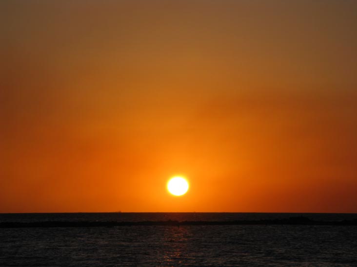 Sunset From Coral Reef Beach, Savaneta, Aruba, February 15, 2009, 6:41 p.m.