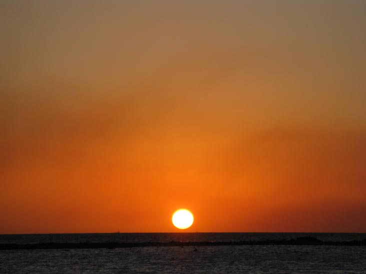 Sunset From Coral Reef Beach, Savaneta, Aruba, February 15, 2009, 6:43 p.m.