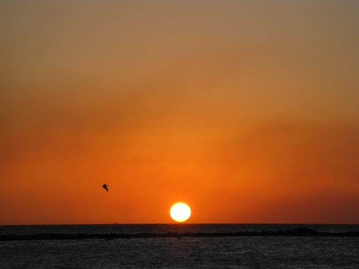 Sunset From Coral Reef Beach, Savaneta, Aruba, February 15, 2009, 6:43 p.m.