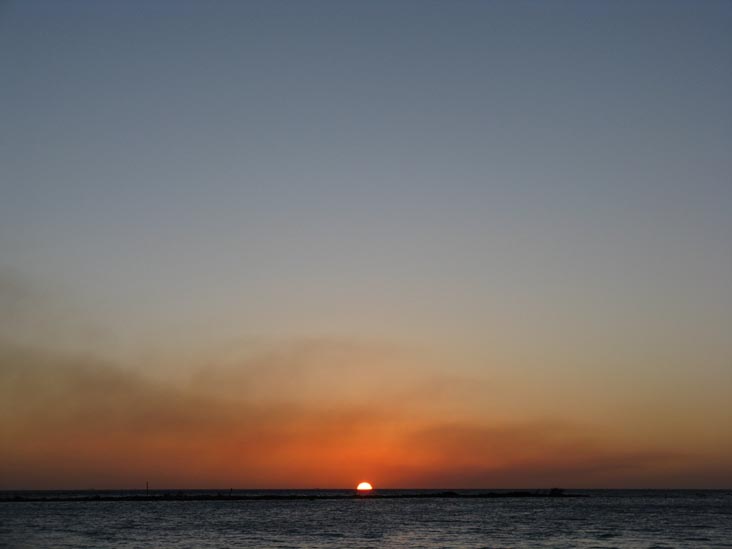Sunset From Coral Reef Beach, Savaneta, Aruba, February 15, 2009, 6:45 p.m.