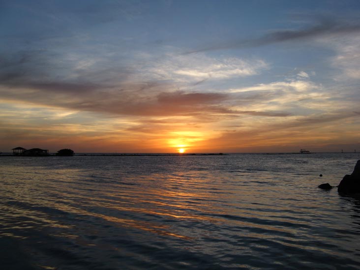 Sunset From Coral Reef Beach, Savaneta, Aruba, February 16, 2009, 6:44 p.m.