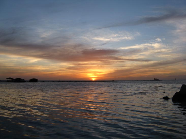 Sunset From Coral Reef Beach, Savaneta, Aruba, February 16, 2009, 6:45 p.m.