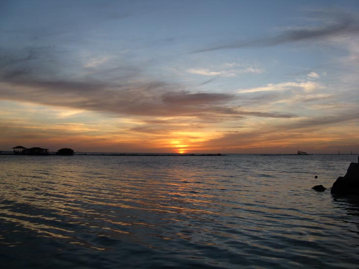Sunset From Coral Reef Beach, Savaneta, Aruba, February 16, 2009, 6:46 p.m.