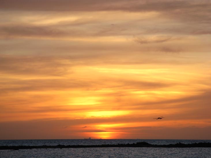 Sunset From Coral Reef Beach, Savaneta, Aruba, February 16, 2009, 6:46 p.m.
