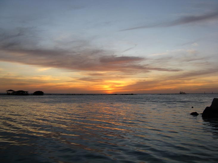 Sunset From Coral Reef Beach, Savaneta, Aruba, February 16, 2009, 6:47 p.m.
