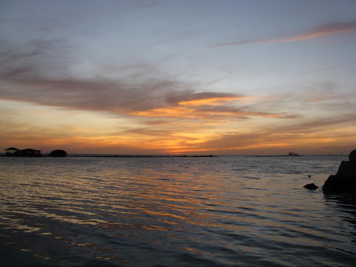Sunset From Coral Reef Beach, Savaneta, Aruba, February 16, 2009, 6:50 p.m.