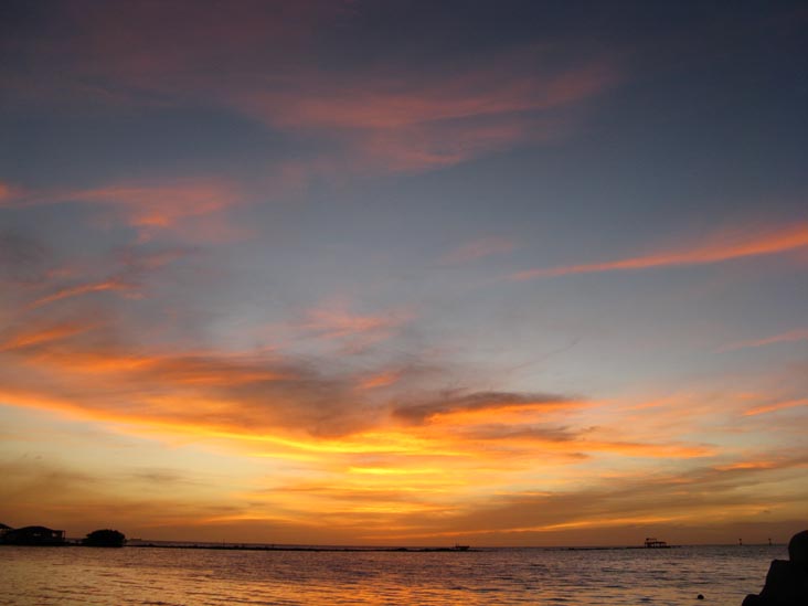 Sunset From Coral Reef Beach, Savaneta, Aruba, February 16, 2009, 6:55 p.m.