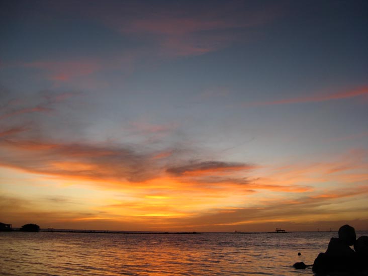 Sunset From Coral Reef Beach, Savaneta, Aruba, February 16, 2009, 6:56 p.m.