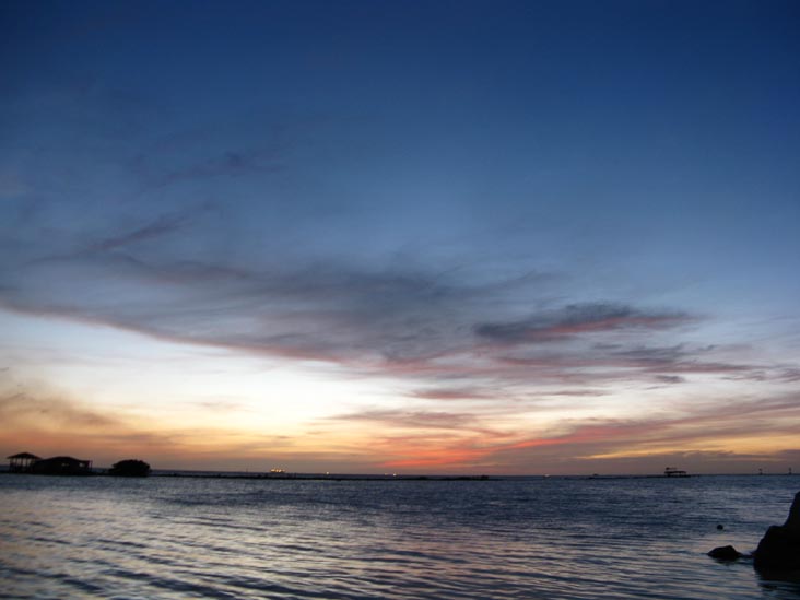 Sunset From Coral Reef Beach, Savaneta, Aruba, February 16, 2009, 7:04 p.m.