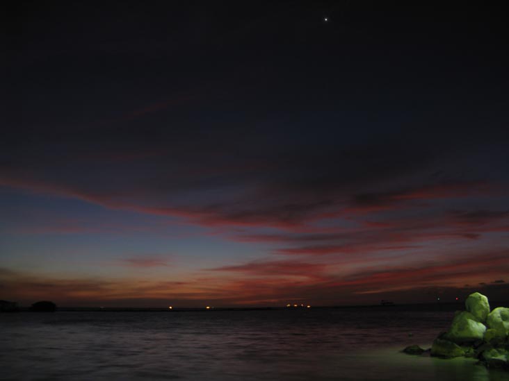 Sunset From Coral Reef Beach, Savaneta, Aruba, February 16, 2009, 7:20 p.m.