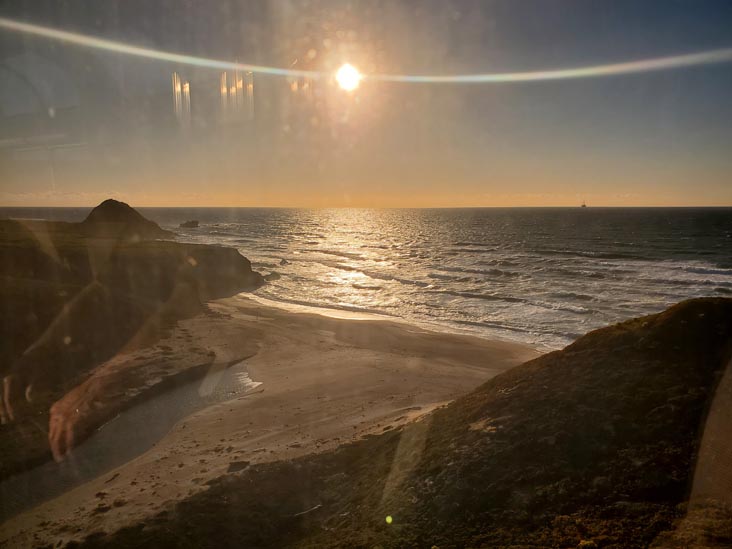Pacific Ocean From Amtrak Coast Starlight, California, February 23, 2022