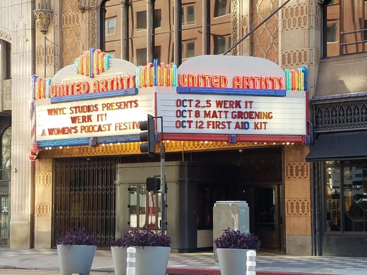 Ace Hotel/United Artists Theatre, 929 South Broadway, Los Angeles, California, October 2, 2017