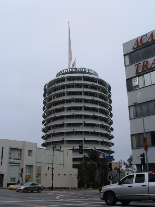 Capitol Records Building From Yucca Street, Hollywood, California