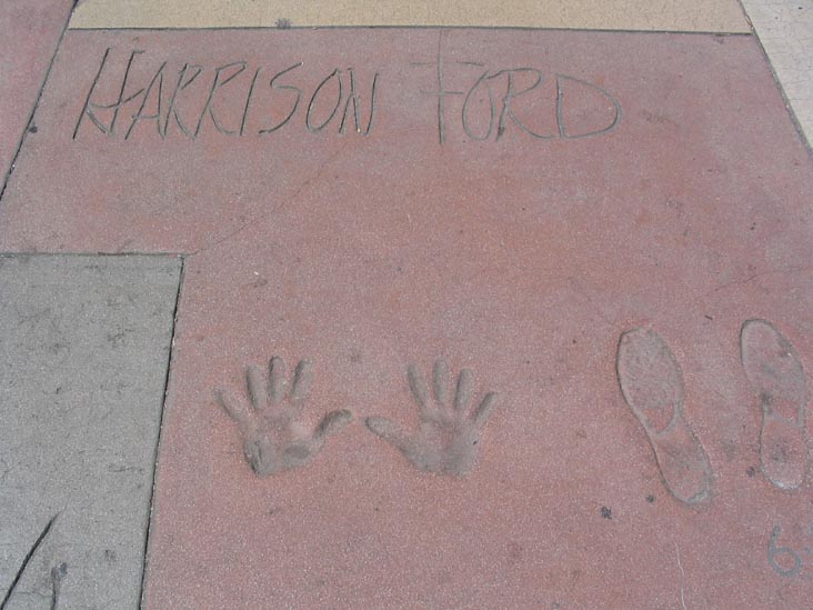 Harrison Ford Prints, Grauman's Chinese Theatre, 6925 Hollywood Boulevard, Hollywood