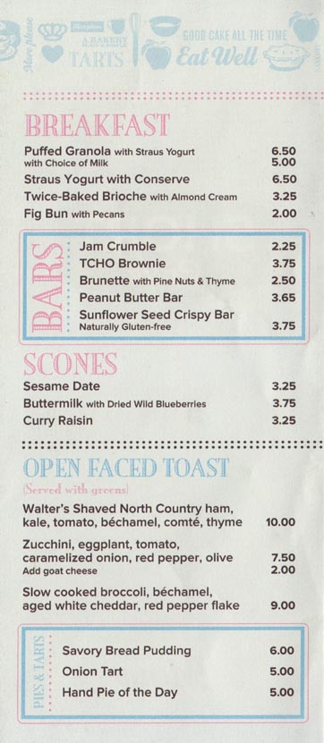 Menu, Short Cake, Stall 316, Farmers Market, 6333 West 3rd Street at Fairfax, Los Angeles, California