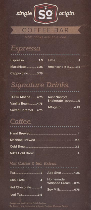 Menu, Short Cake, Stall 316, Farmers Market, 6333 West 3rd Street at Fairfax, Los Angeles, California