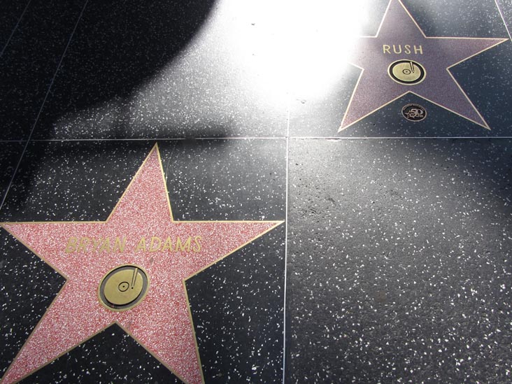 Bryan Adams and Rush Stars, Hollywood Walk of Fame, Hollywood Boulevard, Los Angeles, California, May 20, 2012