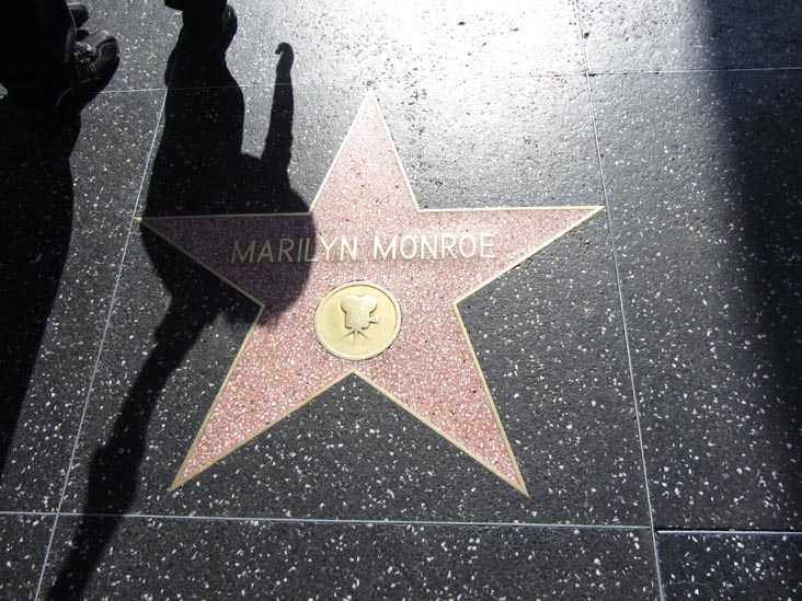 Marilyn Monroe Star, Hollywood Walk of Fame, Hollywood Boulevard, Los Angeles, California, May 20, 2012