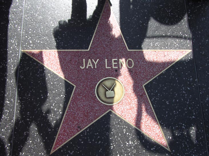 Jay Leno Star, Hollywood Walk of Fame, Hollywood Boulevard, Los Angeles, California, May 20, 2012
