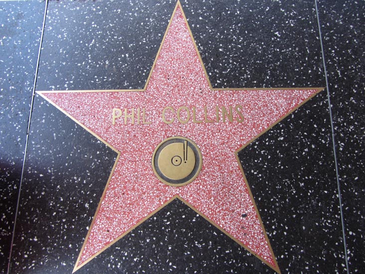 Phil Collins Star, Hollywood Walk of Fame, Hollywood Boulevard, Los Angeles, California, May 20, 2012