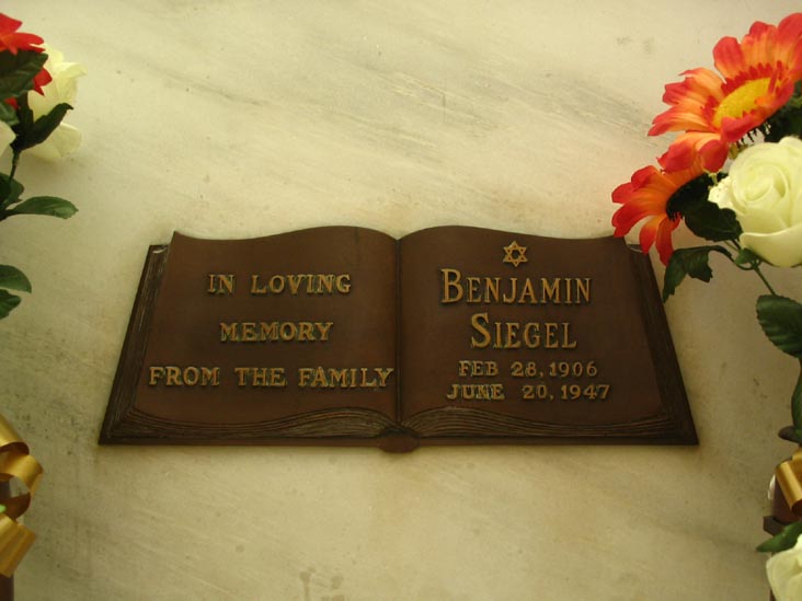 Benjamin "Bugsy" Siegel, Beth Olam Mausoleum, Hollywood Forever Cemetery, 6000 Santa Monica Boulevard, Hollywood, California, May 10, 2006