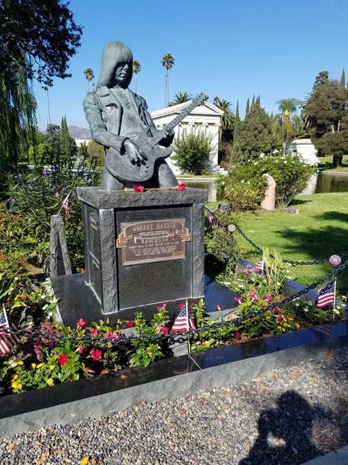 Johnny Ramone Grave, Hollywood Forever Cemetery, Hollywood, California, October 5, 2019