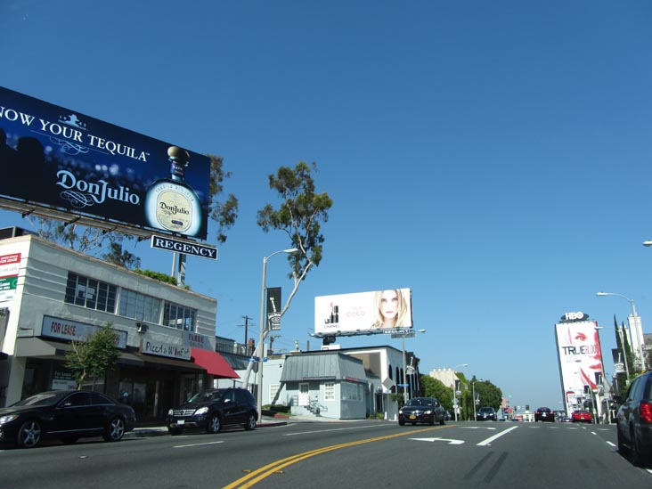 Sunset Boulevard at Cory Avenue, West Hollywood, California, May 20, 2012
