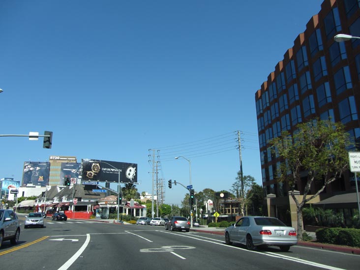 Sunset Boulevard at Holloway Drive, West Hollywood, California, May 20, 2012