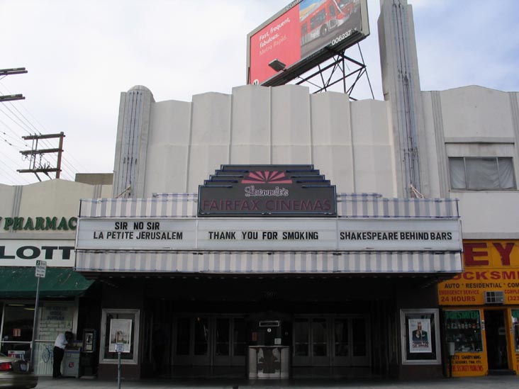 Fairfax Cinemas, 7907 Beverly Boulevard, Los Angeles, California