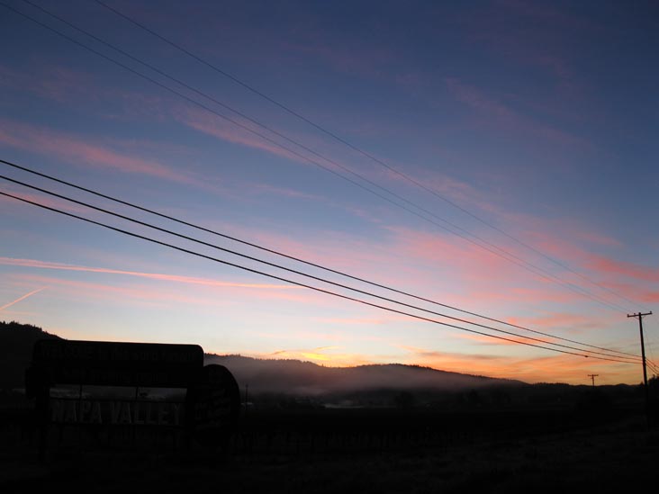 Welcome To Napa Valley Sign, Highway 29 Near Peterson Drive, Calistoga, California, March 15, 2010