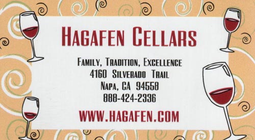 Magnet, Hagafen Cellars, 4160 Silverado Trail, Napa, California