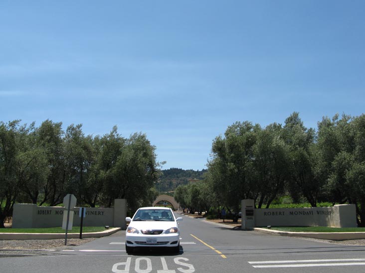 Robert Mondavi Winery, 7801 St. Helena Highway, Oakville, Napa County, California, 1:34 p.m.